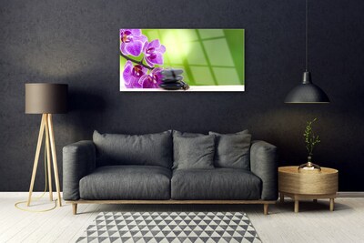 Quadro vetro Orchidee Fiori Verdi