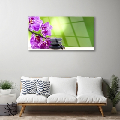 Quadro vetro Orchidee Fiori Verdi