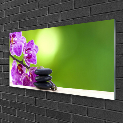 Quadro vetro Orchidee Fiori Verdi