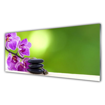 Quadro vetro Orchidee Fiori Verdi