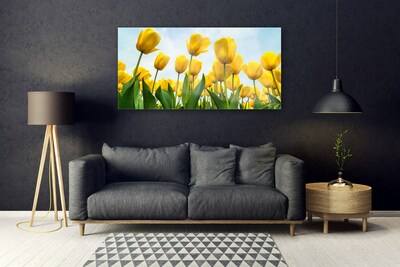 Quadro vetro Tulipani Fiori Pianta