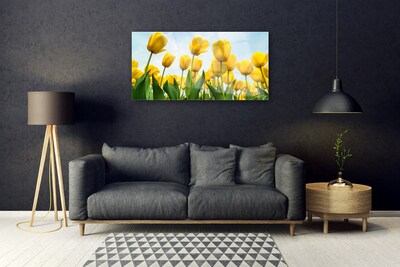 Quadro vetro Tulipani Fiori Pianta