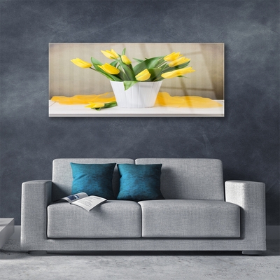 Quadro vetro Tulipani Fiori Pianta