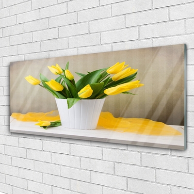 Quadro vetro Tulipani Fiori Pianta