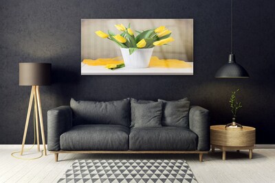 Quadro vetro Tulipani Fiori Pianta