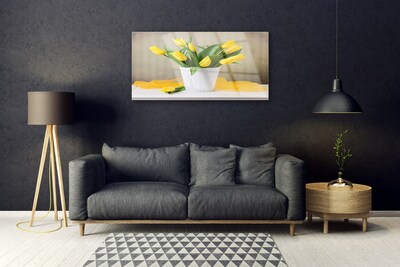 Quadro vetro Tulipani Fiori Pianta