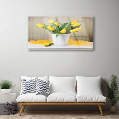 Quadro vetro Tulipani Fiori Pianta