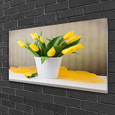 Quadro vetro Tulipani Fiori Pianta