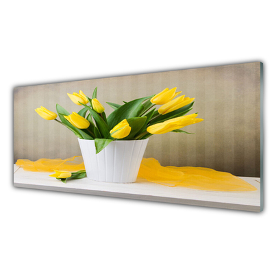 Quadro vetro Tulipani Fiori Pianta