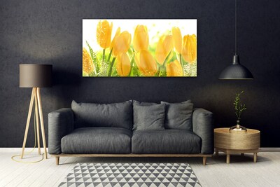 Quadro vetro Tulipani Fiori Pianta