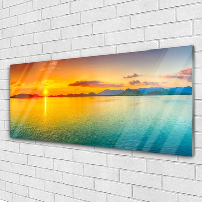 Quadro su vetro Paesaggio del sole del mare