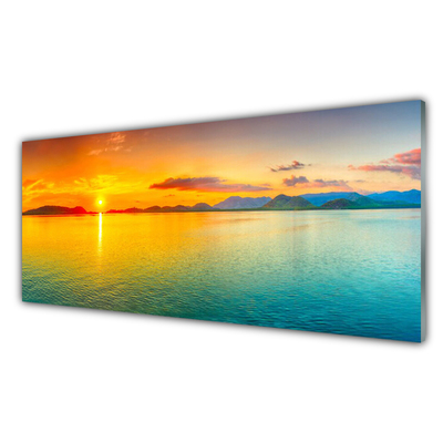 Quadro su vetro Paesaggio del sole del mare