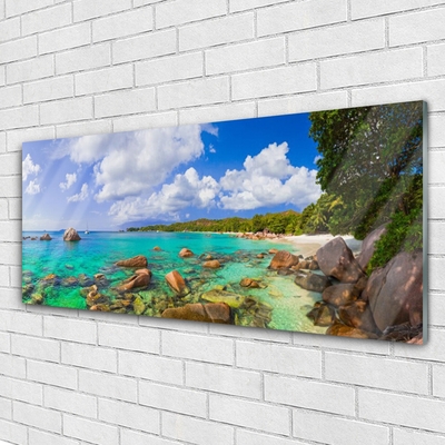 Quadro di vetro Paesaggio spiaggia mare