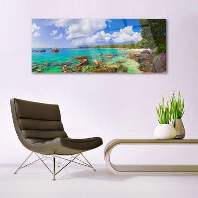 Quadro di vetro Paesaggio spiaggia mare