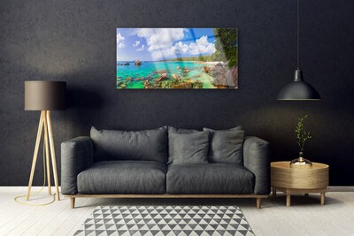 Quadro di vetro Paesaggio spiaggia mare