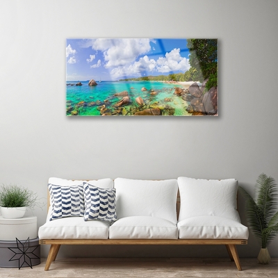 Quadro di vetro Paesaggio spiaggia mare