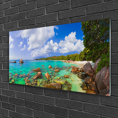 Quadro di vetro Paesaggio spiaggia mare