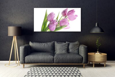 Quadro vetro Tulipani Fiori Pianta