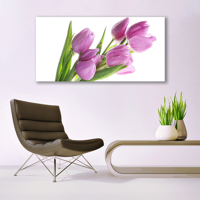 Quadro vetro Tulipani Fiori Pianta