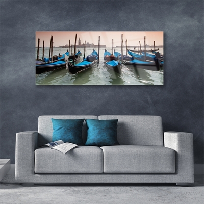 Quadro su vetro Barche Architettura dell'acqua