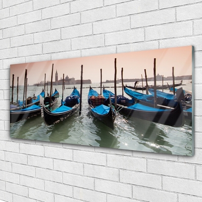 Quadro su vetro Barche Architettura dell'acqua