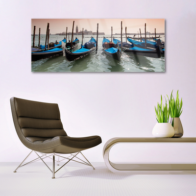 Quadro su vetro Barche Architettura dell'acqua