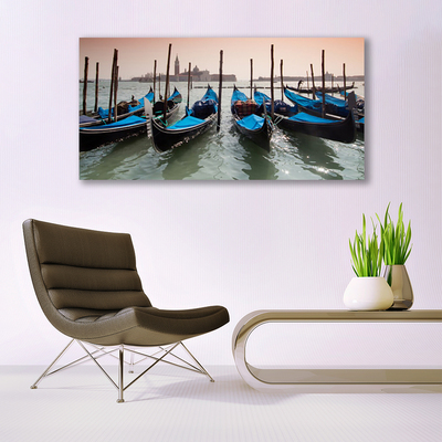 Quadro su vetro Barche Architettura dell'acqua