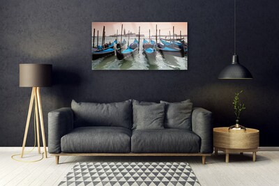 Quadro su vetro Barche Architettura dell'acqua