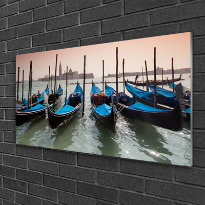 Quadro su vetro Barche Architettura dell'acqua