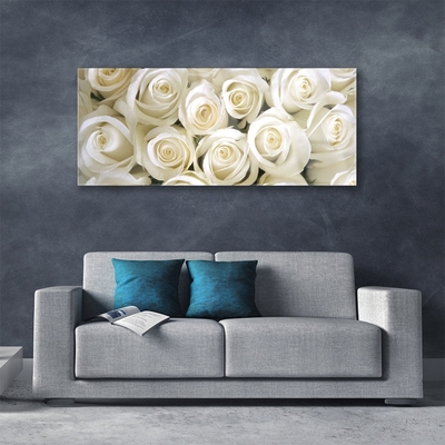 Quadro vetro Rose Fiori Pianta