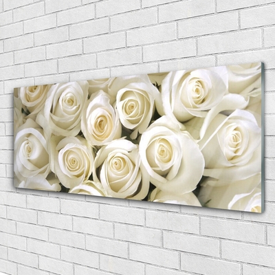 Quadro vetro Rose Fiori Pianta