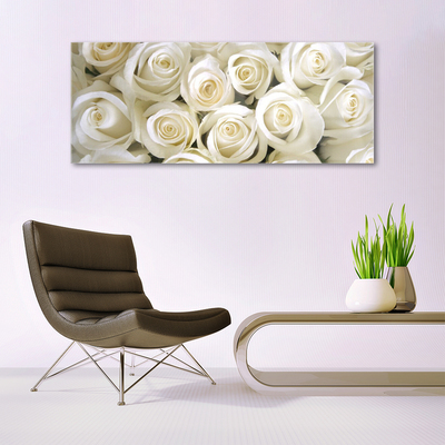 Quadro vetro Rose Fiori Pianta