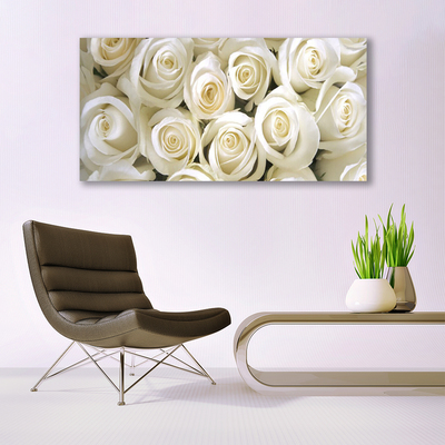 Quadro vetro Rose Fiori Pianta