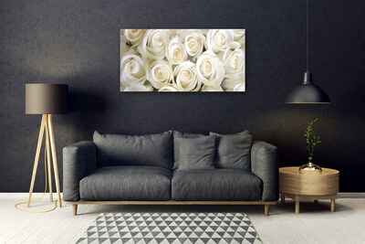 Quadro vetro Rose Fiori Pianta