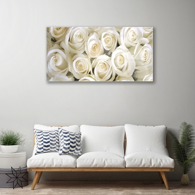 Quadro vetro Rose Fiori Pianta