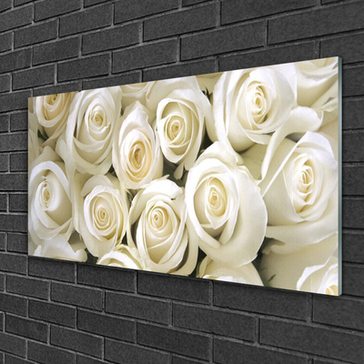 Quadro vetro Rose Fiori Pianta