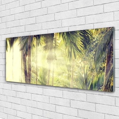 Quadro di vetro Foresta Palme Alberi Natura