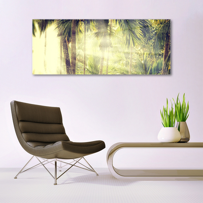 Quadro di vetro Foresta Palme Alberi Natura