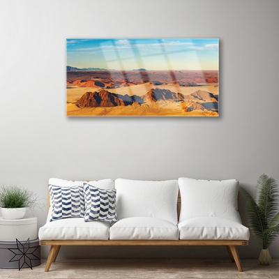 Quadro in vetro Paesaggio del cielo del deserto