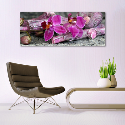 Quadro in vetro Legno Fiori Pianta Natura