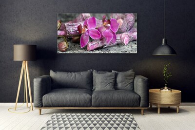 Quadro in vetro Legno Fiori Pianta Natura