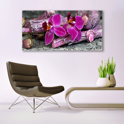 Quadro in vetro Legno Fiori Pianta Natura