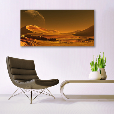 Quadro su vetro Paesaggio del Cosmo del Deserto