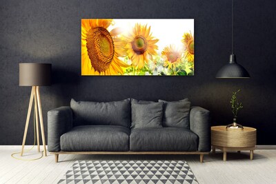 Quadro di vetro Pianta di girasole