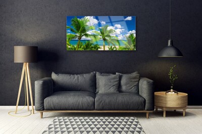 Quadro in vetro Mare Palme Paesaggio