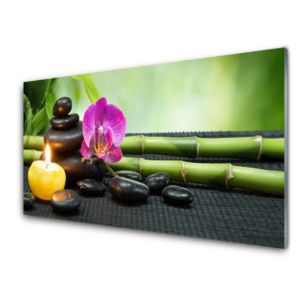 Quadro in vetro Fiore di bambù Zen Spa