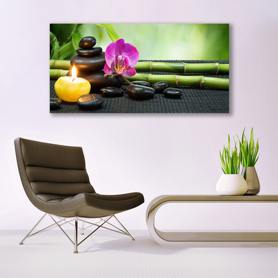 Quadro in vetro Fiore di bambù Zen Spa