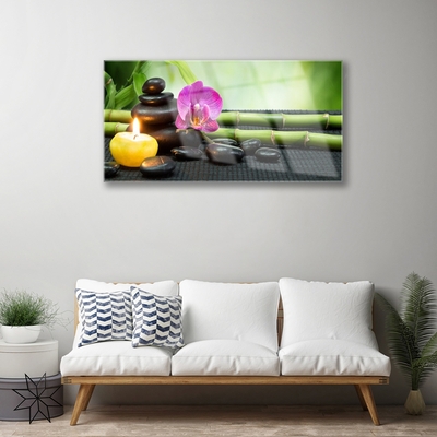 Quadro in vetro Fiore di bambù Zen Spa