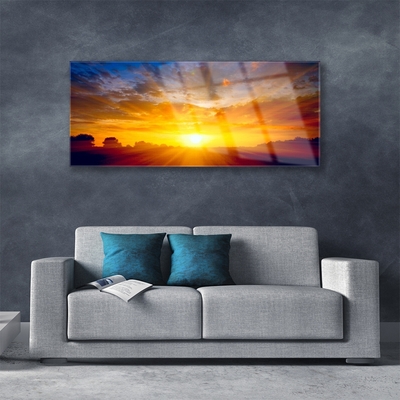 Quadro di vetro Sole Cielo Paesaggio