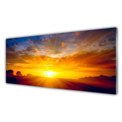 Quadro di vetro Sole Cielo Paesaggio